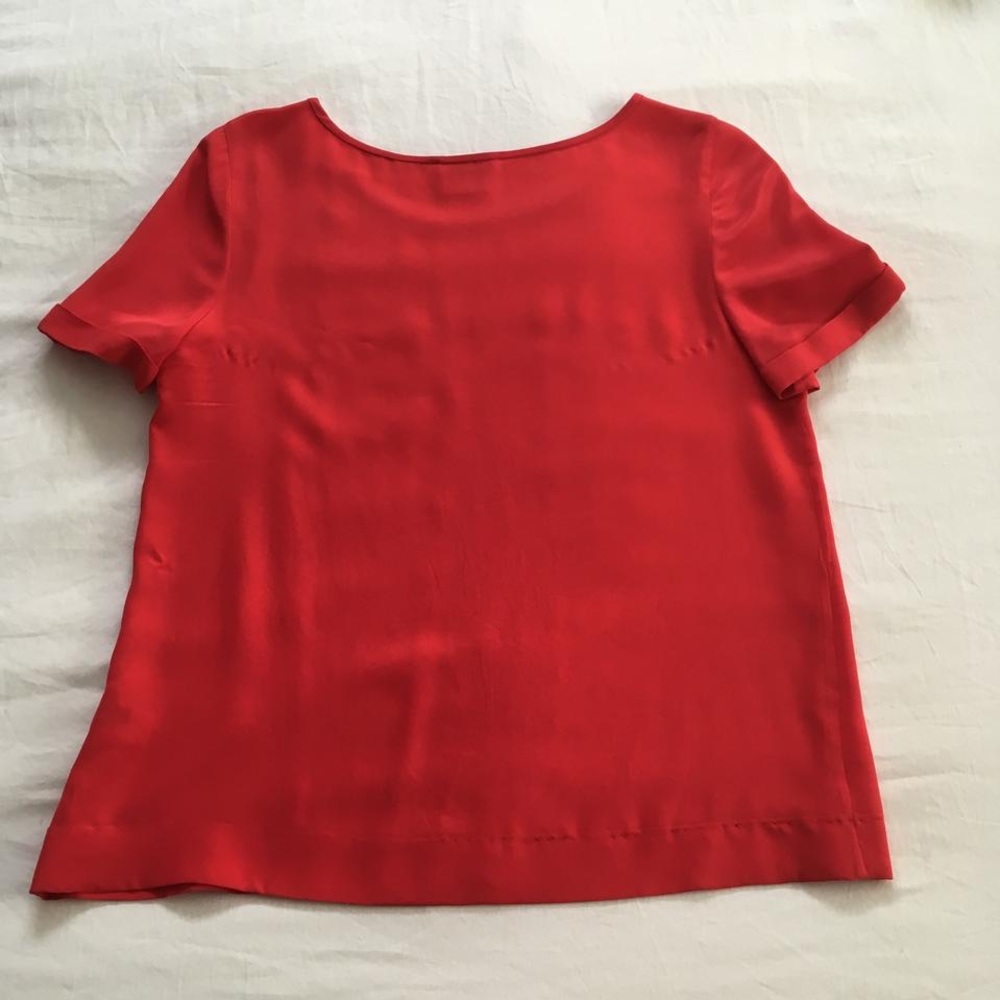 Kate Spade red silk blouse - Picture 2 of 4